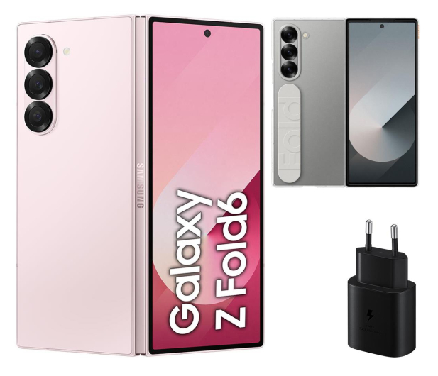 Samsung Galaxy Z Fold6 5G 12/256GB różowy+Clear Case+Charger 25W - 1266495 - zdjęcie